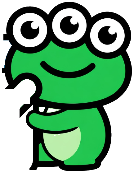 CroakTodo frog peeking from behind the card